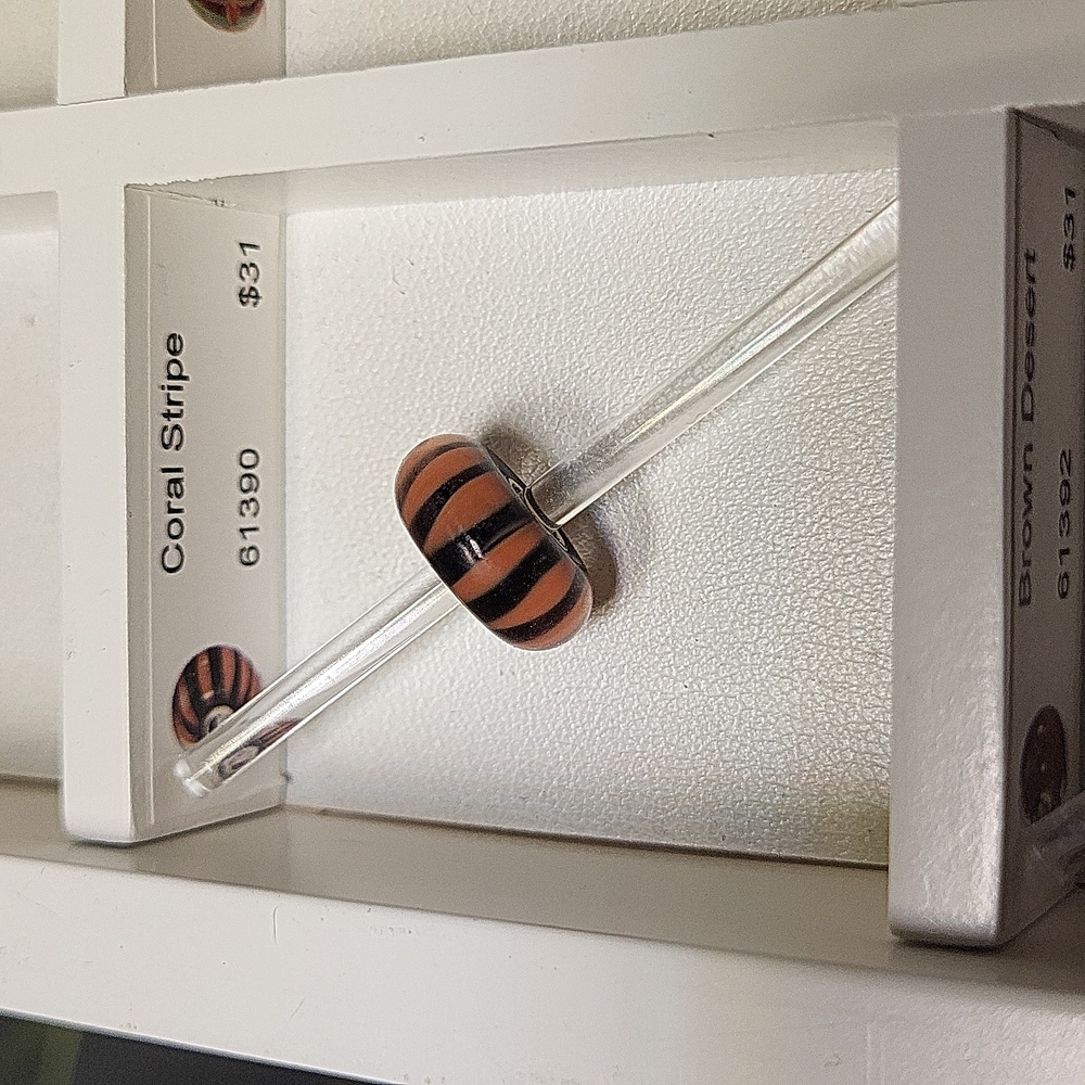 Trollbeads Coral Stripe Bead Halloween Colors